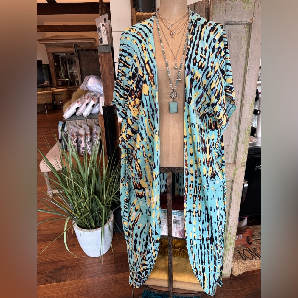Vibrant Animal Print Kimono